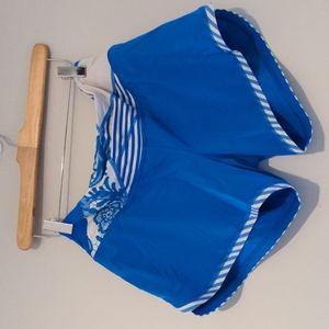 Blue and cream Lululemon shorts, size 6